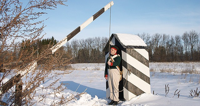 Шлагбаум во времена Петра I